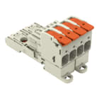 WAGO - 1-Leiter-Federleiste, Hebel, Push-in CAGE CLAMP®, lichtgrau
