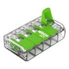 WAGO - Verbindungsklemme mit Hebeln, für alle Leiterarten, max. 4mm², transparent