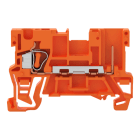 WAGO - 1-Leiter/1-Pin-Basisklemme,für Tragschiene 35 x 15 und 35 x 7,5,4 mm²,orange