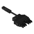 WAGO - konfektionierte Y-Leitung,Eca,Stecker/Buchse MIDI,schwarz