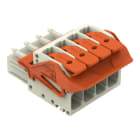 WAGO - 1-Leiter-Federleiste,Hebel,Push-in CAGE CLAMP®,lichtgrau
