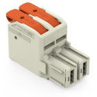 WAGO - 1-Leiter-Federleiste,Hebel,Push-in CAGE CLAMP®,lichtgrau