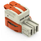 WAGO - 1-Leiter-Federleiste,Hebel,Push-in CAGE CLAMP®,lichtgrau