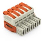 WAGO - 1-Leiter-Federleiste,Hebel,Push-in CAGE CLAMP®,lichtgrau