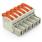 WAGO - 1-Leiter-Federleiste,Hebel,Push-in CAGE CLAMP®,lichtgrau