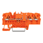 WAGO - 3-Leiter-Basisklemme,für Tragschiene 35 x 15 und 35 x 7,5,2,5 mm²,orange