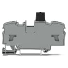 WAGO - 2-Leiter-Sicherungsklemme,für G-Sicherungseinsatz 5 x 20 mm,ohne Defektanzeige,grau