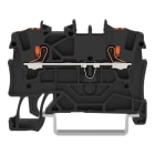 WAGO - 2-Leiter-Durchgangsklemme,mit Drücker,1,5 mm²,schwarz