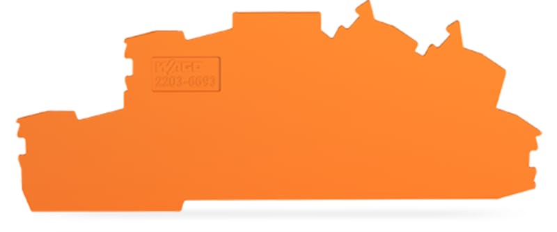 WAGO - Abschluss- und Zwischenplatte,1 mm dick,nur für den Einsatz mit Sicherungssteckern,orange