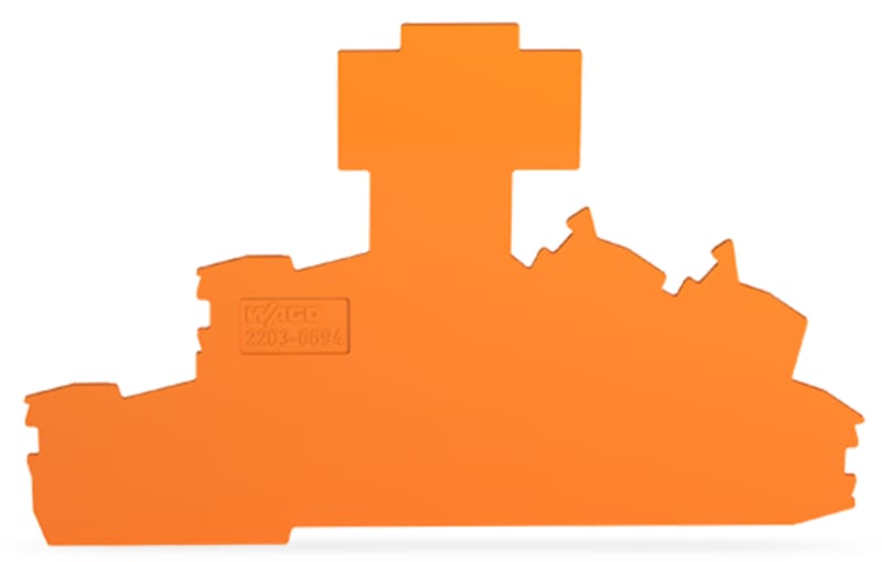 WAGO - Abschluss- und Zwischenplatte,1 mm dick,orange