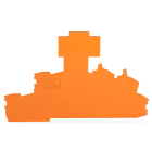 WAGO - Abschluss- und Zwischenplatte,1 mm dick,orange