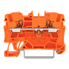 WAGO - 2-Leiter-Durchgangsklemme,mit Drücker,4 mm²,orange