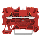WAGO - 2-Leiter-Durchgangsklemme,mit Drücker,4 mm²,rot