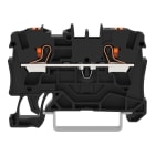 WAGO - 2-Leiter-Durchgangsklemme,mit Drücker,4 mm²,schwarz