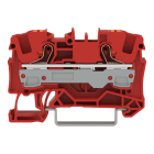 WAGO - 2-Leiter-Durchgangsklemme,mit Drücker,6 mm²,rot