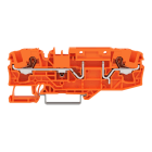 WAGO - 2-Leiter-Basisklemme,mit Drücker,für Tragschiene 35 x 15 und 35 x 7,5,orange