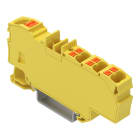 WAGO - Verteilerklemme,mit Drücker,1 x 6 mm² / 6 x 1,5 mm²,gelb