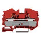 WAGO - 2-Leiter-Durchgangsklemme,mit Drücker,16 mm²,rot