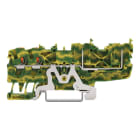 WAGO - 2-Leiter/2-Pin-PE-Basisklemme,mit Drücker,2,5 mm²,grün-gelb