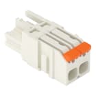 WAGO - 1-Leiter-Federleiste,Hebel,Push-in CAGE CLAMP®,lichtgrau