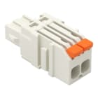 WAGO - 1-Leiter-Federleiste,Hebel,Push-in CAGE CLAMP®,lichtgrau