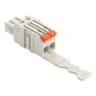 WAGO - 1-Leiter-Federleiste,Hebel,Push-in CAGE CLAMP®,lichtgrau