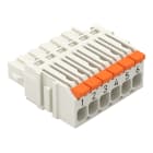 WAGO - 1-Leiter-Federleiste,Hebel,Push-in CAGE CLAMP®,lichtgrau