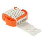 WAGO - 1-Leiter-Federleiste,Hebel,Push-in CAGE CLAMP®,lichtgrau