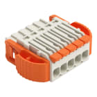 WAGO - 1-Leiter-Federleiste,Hebel,Push-in CAGE CLAMP®,lichtgrau