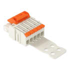WAGO - 1-Leiter-Federleiste,Hebel,Push-in CAGE CLAMP®,lichtgrau