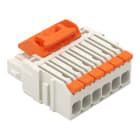 WAGO - 1-Leiter-Federleiste,Hebel,Push-in CAGE CLAMP®,lichtgrau