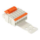 WAGO - 1-Leiter-Federleiste,Hebel,Push-in CAGE CLAMP®,lichtgrau