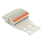 WAGO - 1-Leiter-Federleiste,Hebel,Push-in CAGE CLAMP®,lichtgrau