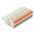 WAGO - 1-Leiter-Federleiste,Hebel,Push-in CAGE CLAMP®,lichtgrau