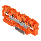 WAGO - 4-Leiter-Durchgangsklemme,6 mm²,für Anwendungen Ex e II geeignet,orange
