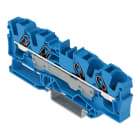 WAGO - 4-Leiter-Durchgangsklemme,6 mm²,für Anwendungen Ex e II geeignet,blau