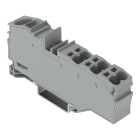 WAGO - Verteilerklemme,mit Betätigungsöffnung,1 x 16 mm² / 6 x 4 mm²,grau