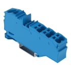 WAGO - Verteilerklemme,mit Betätigungsöffnung,1 x 16 mm² / 6 x 4 mm²,blau