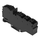 WAGO - Verteilerklemme,mit Betätigungsöffnung,1 x 16 mm² / 6 x 4 mm²,schwarz