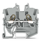 WAGO - 2-Leiter-Mini-Durchgangsklemme,mit Betätigungsöffnung,1 mm²,grau