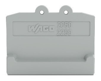 WAGO - Abschlussplatte, für Klemmen mit Rastfuß, 3,4 mm dick, grau