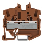 WAGO - 2-Leiter-Mini-Durchgangsklemme,mit Betätigungsöffnung,2,5 mm²,braun
