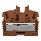 WAGO - 2-Leiter-Mini-Durchgangsklemme,mit Betätigungsöffnung,2,5 mm²,braun