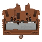 WAGO - 2-Leiter-Mini-Durchgangsklemme,mit Betätigungsöffnung,2,5 mm²,braun