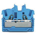 WAGO - 2-Leiter-Mini-Durchgangsklemme,mit Betätigungsöffnung,2,5 mm²,blau