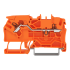 WAGO - 2-Leiter-Durchgangsklemme,mit Hebel und Drücker,2,5 mm²,orange