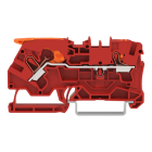 WAGO - 2-Leiter-Durchgangsklemme,mit Hebel und Drücker,4 mm²,rot