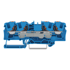 WAGO - 4-Leiter-Durchgangsklemme,mit Drücker,6 mm²,blau