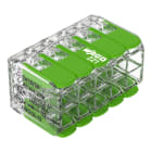 WAGO - Verbindungsklemme mit Hebeln Green Range,f. alle Leiterarten,max. 4 mm²,transpar