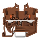 WAGO - 2-Leiter-Mini-Durchgangsklemme,mit Drücker,1 mm²,braun